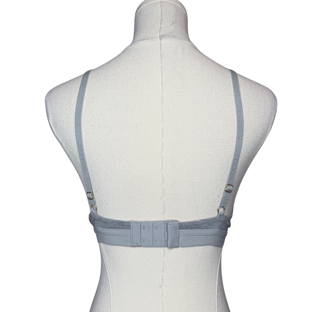 Pepper Supima Cotton Lift Up Bra 34B Heather Gray - Picture 3 of 5